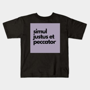 at the exact same time, purple Kids T-Shirt